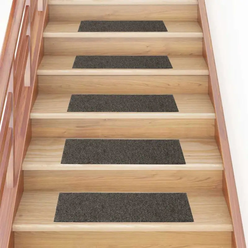 Trapmatten met genaaldvilte stof voor veilig en stijlvol trapgebruik - Antraciet / 76 x 20 cm / 15 - Trapmatten
