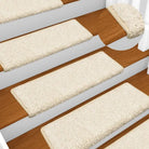 Trapmatten met levering bevat voor veiligheid en bescherming van je trap - Wit / 65 x 21 x 4 cm / 10 - Trapmatten