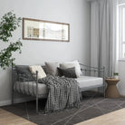 Trendy bedbank voor slapen en comfortabel zitten overdag - Grijs - Bedden & bedframes