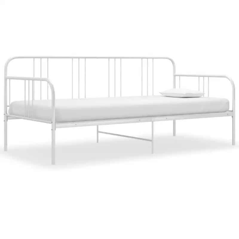 Trendy Bedbank voor Zitgelegenheid en Logeerbed - Wit - Bedden & bedframes