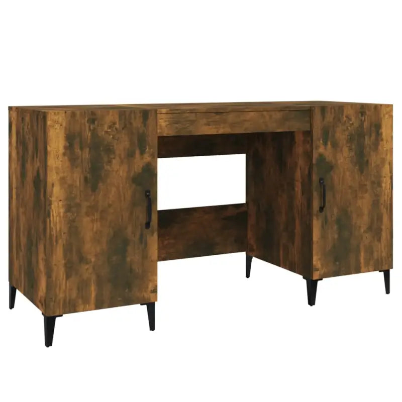 Trendy bureau van bewerkt hout met industrieel design - Bureaus