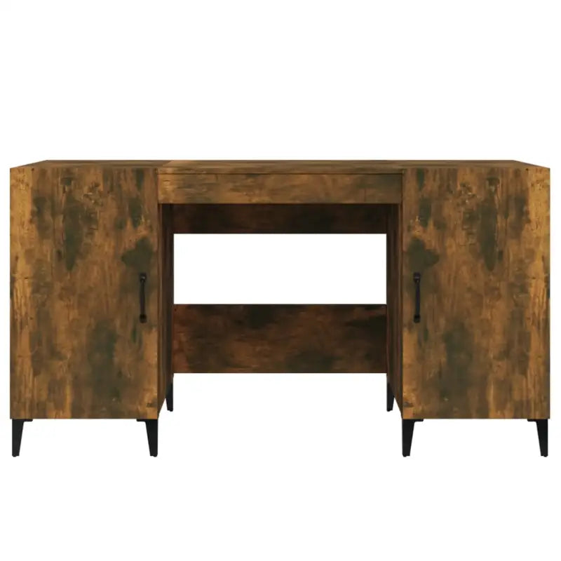 Trendy bureau van bewerkt hout met industrieel design - Bureaus