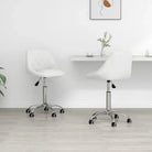 Trendy draaibare eetkamerstoelen met comfortabel kunstleer - Wit / 2 - Eetkamerstoelen