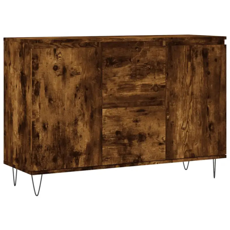 Trendy dressoir met bewerkt hout en ijzeren poten voor een tijdloze uitstraling - Dressoirs & buffetkasten