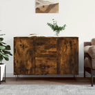 Trendy dressoir met bewerkt hout en ijzeren poten voor een tijdloze uitstraling - Dressoirs & buffetkasten