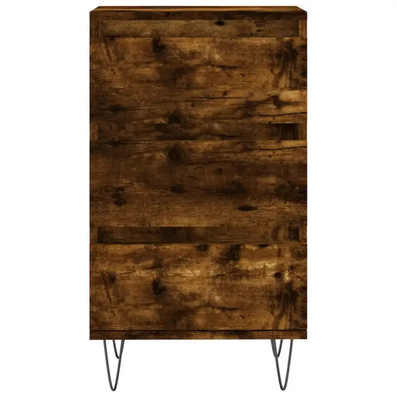 Trendy dressoir met metalen poten en bewerkt hout voor een tijdloze look - Dressoirs & buffetkasten