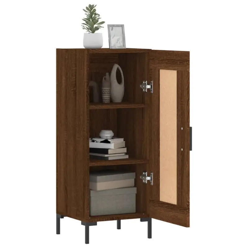 Trendy dressoir met metalen poten en bewerkt hout voor een tijdloze uitstraling - Dressoirs & buffetkasten