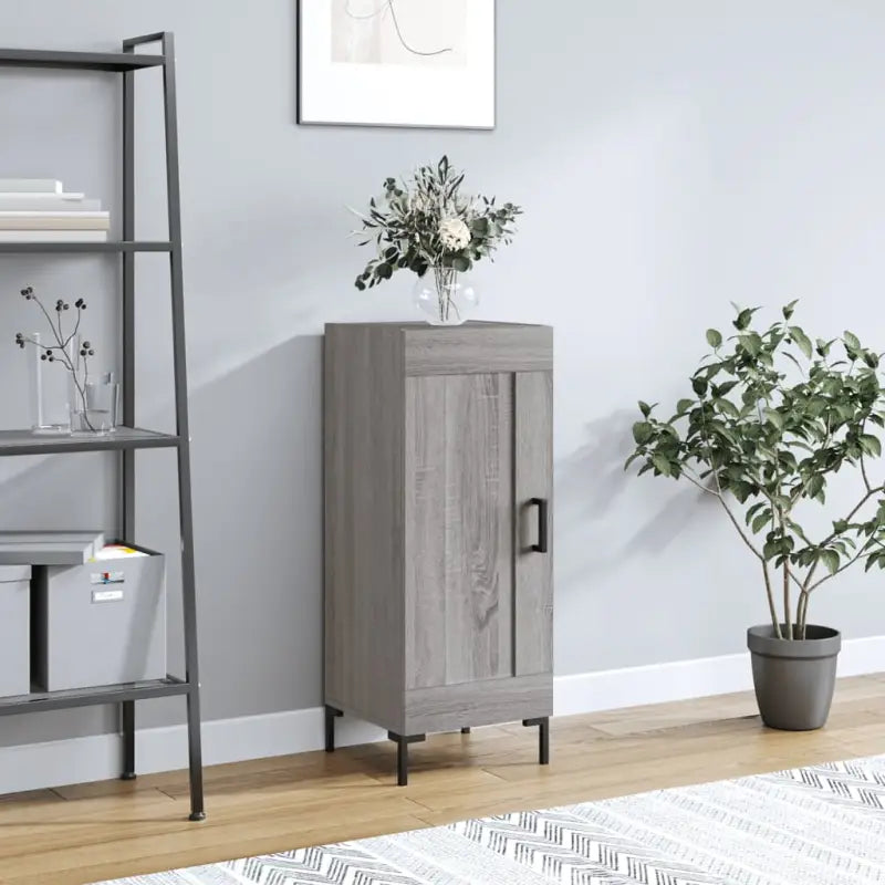 Trendy dressoir met metalen poten en bewerkt hout voor een tijdloze uitstraling - Grijs sonoma / 1 - Dressoirs &