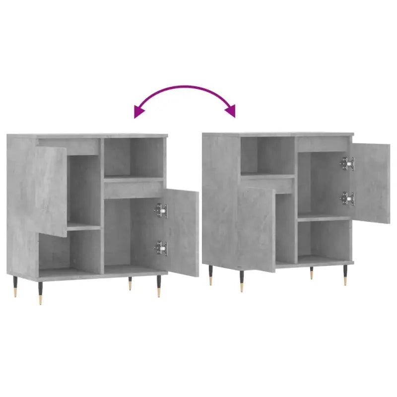 Trendy dressoir van bewerkt hout met ijzeren poten - Dressoirs & buffetkasten