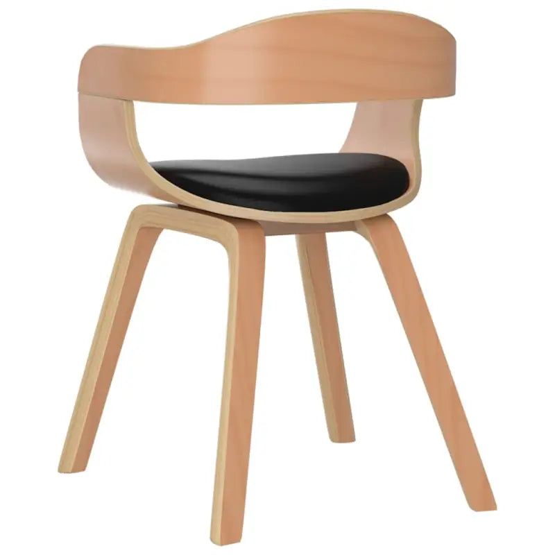 Trendy eetkamerstoelen met gebogen hout en kunstleer voor comfort - Eetkamerstoelen