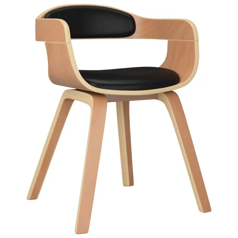 Trendy eetkamerstoelen met gebogen hout en kunstleer voor comfort - Eetkamerstoelen