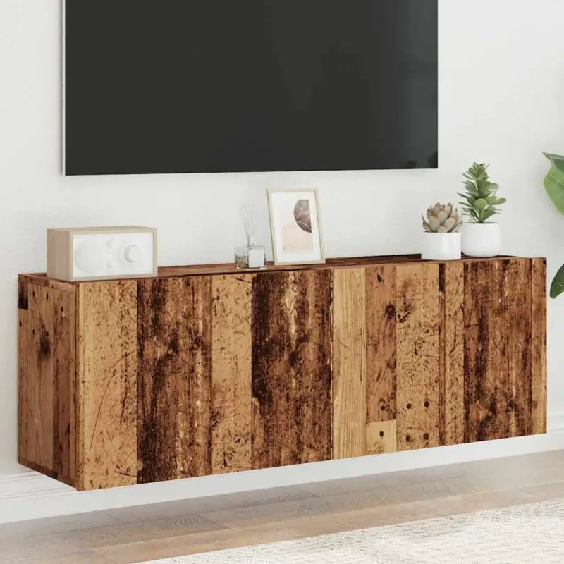 Trendy en duurzame tv-meubel van bewerkt hout - Oud hout / 2 / 60 cm - Tv-meubels