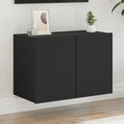Trendy en duurzame tv-meubel van bewerkt hout - Zwart / 1 / 60 cm - Tv-meubels