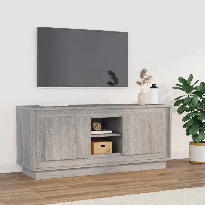 Trendy en stabiel tv-meubel van bewerkt hout voor elke woonkamer - Grijs sonoma / 1 - Tv-meubels