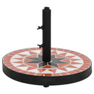 Trendy en stevige parasolvoet voor een veilige en stijlvolle buitenruimte - Terracotta en wit / 1 / Rond - Parasolvoeten