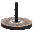 Trendy en stevige parasolvoet voor een veilige en stijlvolle buitenruimte - Terracotta en zwart / 1 / Rond