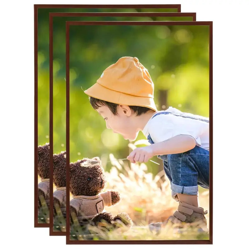 Trendy fotolijsten voor stijlvolle en levendige interieurdecoratie - Brons / 70 x 90 cm / 3 - Fotolijstjes