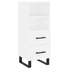 Trendy hoge kast in bewerkt hout met duurzame en stabiele kwaliteit - Dressoirs & buffetkasten