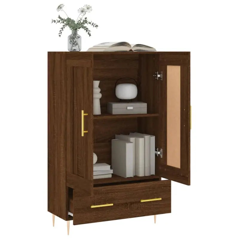 Trendy hoge kast met duurzaam bewerkt hout voor een unieke interieurstijl - Dressoirs & buffetkasten