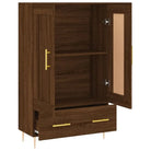 Trendy hoge kast met duurzaam bewerkt hout voor een unieke interieurstijl - Dressoirs & buffetkasten