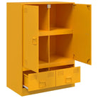 Trendy hoge kast met koudgewalst staal en unieke charme - Dressoirs & buffetkasten