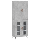 Trendy hoge kast van bewerkt hout met duurzame charme - Dressoirs & buffetkasten