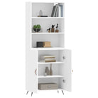Trendy hoge kast van bewerkt hout met duurzame charme - Dressoirs & buffetkasten