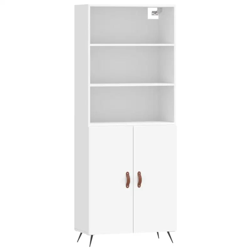 Trendy hoge kast van bewerkt hout met duurzame charme - Dressoirs & buffetkasten