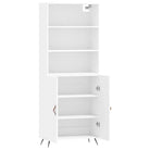 Trendy hoge kast van bewerkt hout met duurzame charme - Dressoirs & buffetkasten