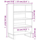 Trendy hoge kast van bewerkt hout met duurzame charme - Dressoirs & buffetkasten