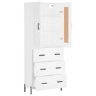 Trendy hoge kast van bewerkt hout met duurzame charme - Dressoirs & buffetkasten