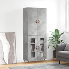 Trendy hoge kast van bewerkt hout met duurzame charme - Dressoirs & buffetkasten