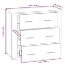 Trendy hoge kast van bewerkt hout met duurzame kwaliteit - Dressoirs & buffetkasten