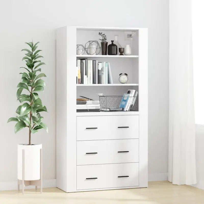 Trendy hoge kast van bewerkt hout met duurzame kwaliteit - Dressoirs & buffetkasten