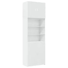 Trendy hoge kast van bewerkt hout met elegante uitstraling - Dressoirs & buffetkasten