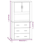 Trendy hoge kast van bewerkt hout met unieke charme en duurzaamheid - Dressoirs & buffetkasten