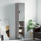Trendy hoge kast van bewerkt hout voor een uniek interieur - Grijs sonoma / 1 / 3 schappen - Dressoirs & buffetkasten