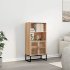 Trendy hoge kast van bewerkt hout voor je bestaande interieur - Bruin / 1 - Opbergkasten & lockerkasten
