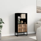 Trendy hoge kast van bewerkt hout voor je bestaande interieur - Zwart / 1 - Opbergkasten & lockerkasten