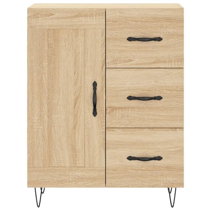Trendy hoge kast van duurzaam bewerkt hout met charmante uitstraling - Dressoirs & buffetkasten