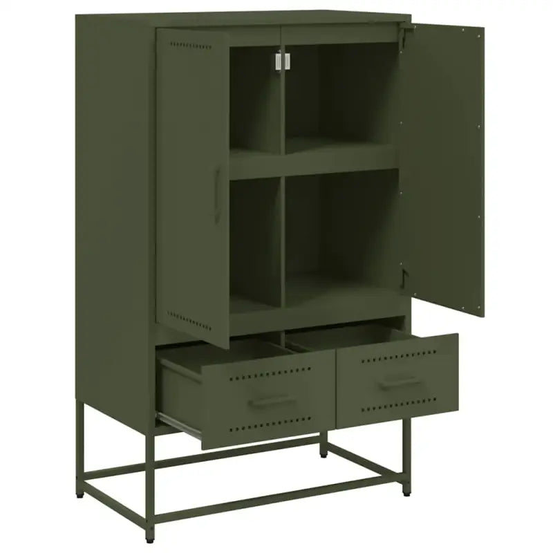 Trendy hoge kast van duurzaam staal voor een elegante uitstraling - Dressoirs & buffetkasten