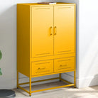 Trendy hoge kast van duurzaam staal voor een elegante uitstraling - Geel / 1 - Dressoirs & buffetkasten