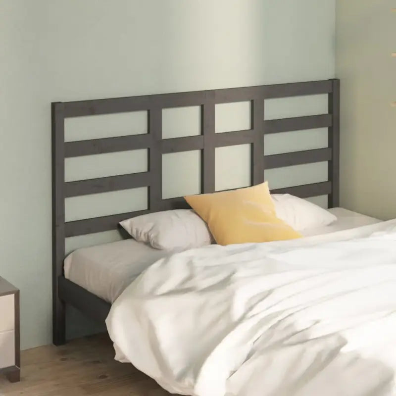 Trendy hoofdbord in massief grenenhout voor een slaapkamer uitstraling - Grijs / 156 x 104 cm / 1 - Hoofdborden