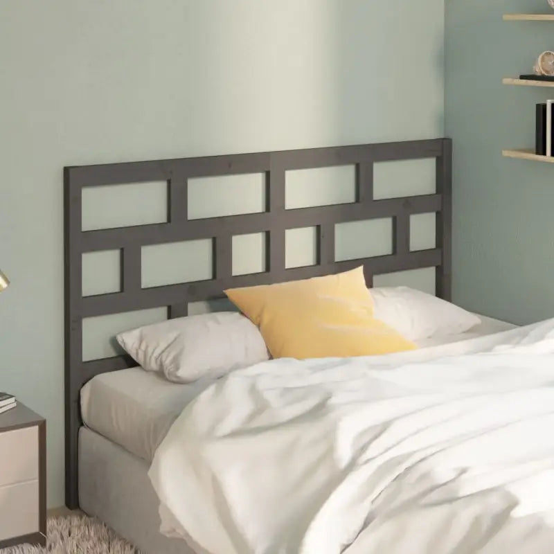 Trendy hoofdborden en voetborden van massief grenenhout voor elke slaapkamer - Grijs / 141 x 100 cm / 1 - Hoofdborden