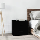 Trendy nachtkastje met stabiel blad en hoogwaardig bewerkt hout - Zwart / 1 - Opbergkasten & lockerkasten