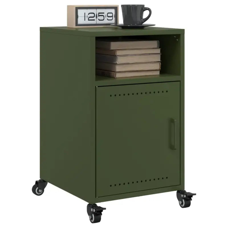 Trendy nachtkastje met stabiel frame van koudgewalst staal - Groen / 2 - Nachtkastjes