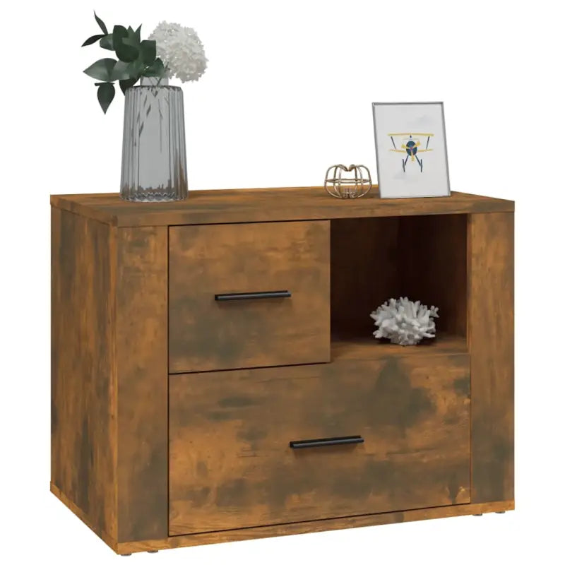 Trendy nachtkastje van bewerkt hout dat gemakkelijk schoon te maken - Nachtkastjes