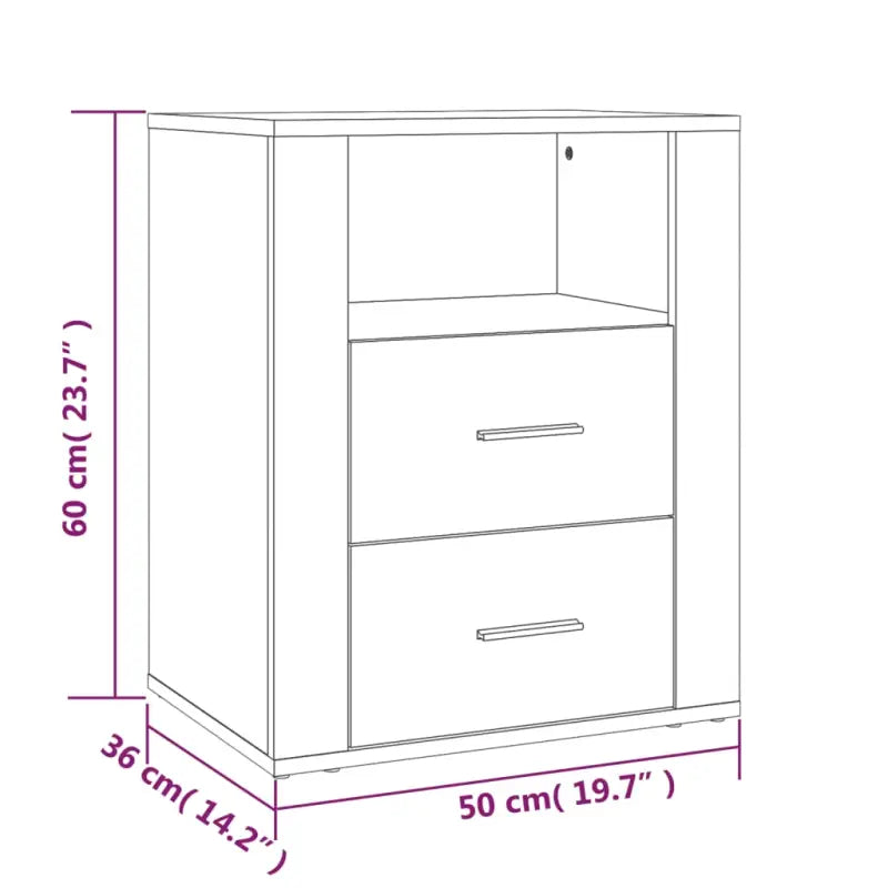 Trendy nachtkastje van bewerkt hout gemakkelijk schoon en stijlvol - Zwart / 1 - Nachtkastjes