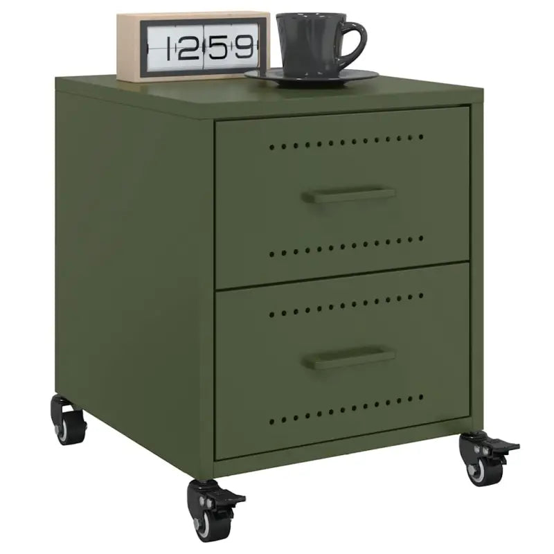 Trendy nachtkastjes met stabiel koudgewalst staal frame - Groen / 2 - Nachtkastjes