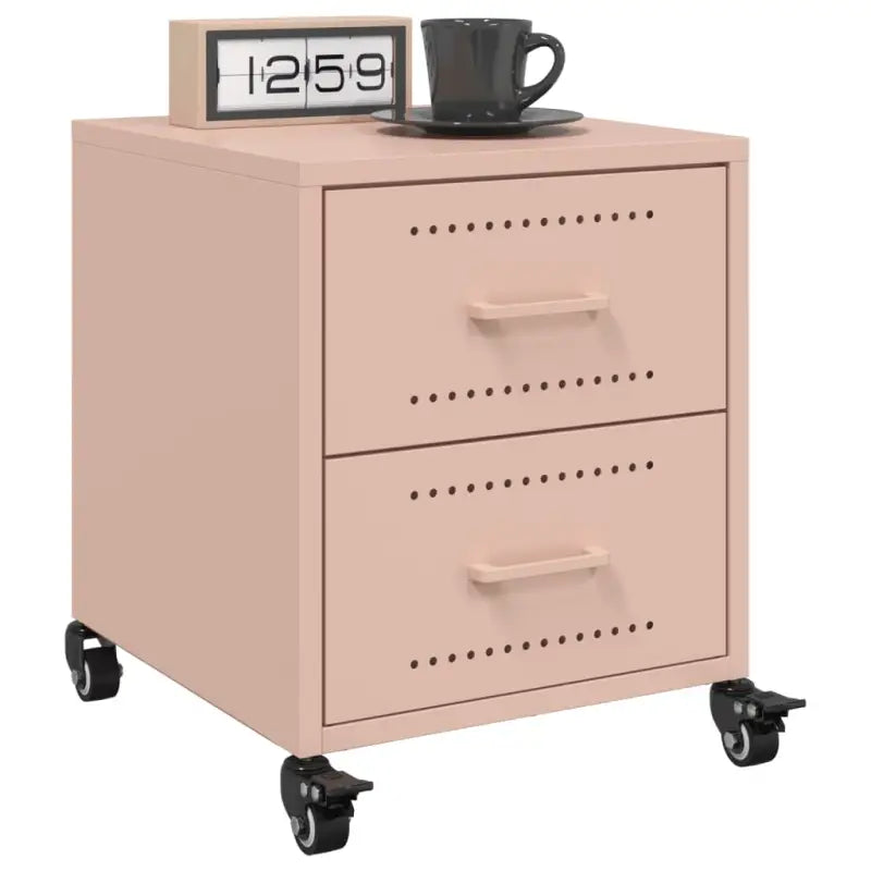 Trendy nachtkastjes met stabiel koudgewalst staal frame - Roze / 2 - Nachtkastjes